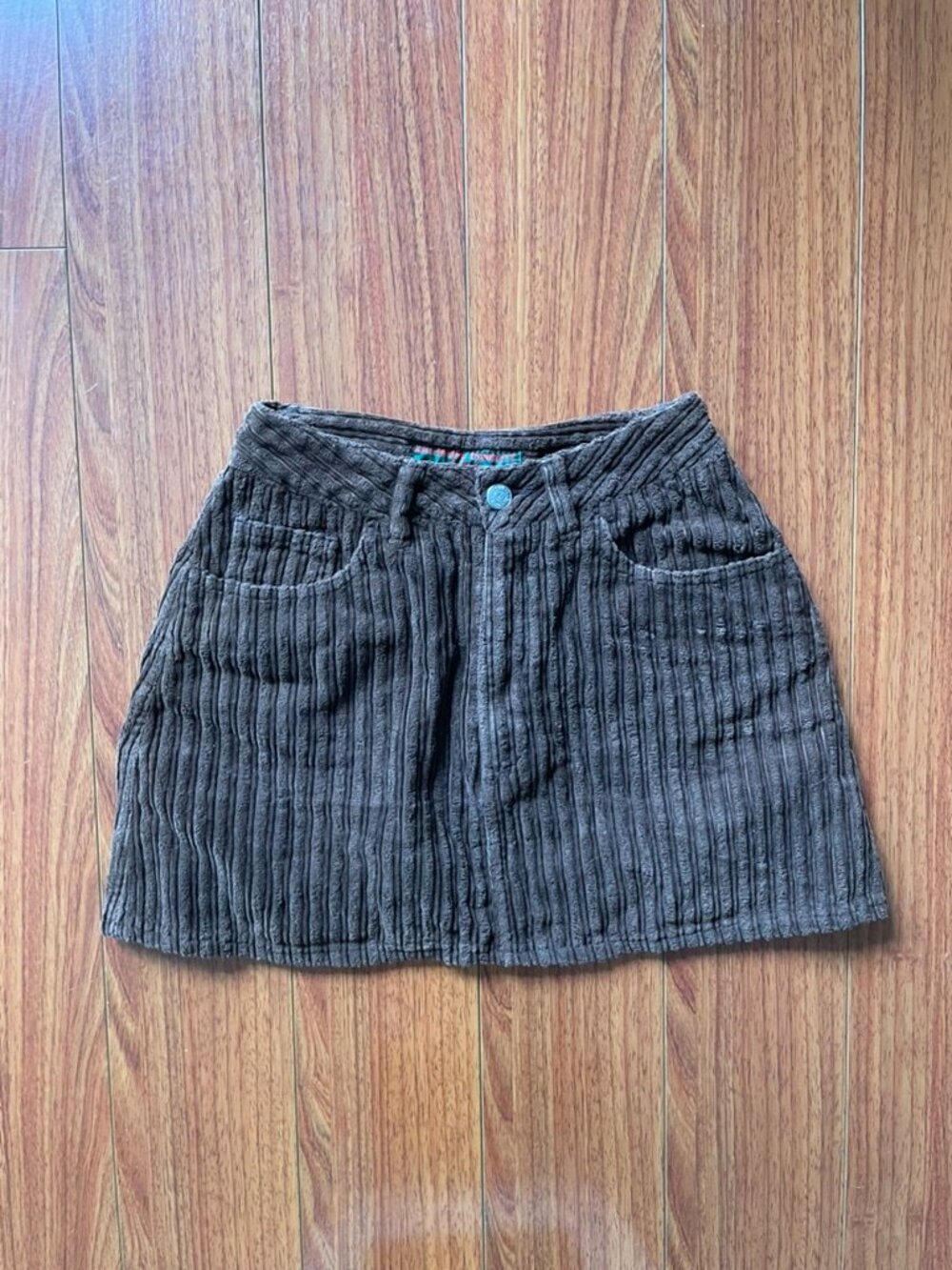 Katherine Hamnett Denim Brown Corduroy Mini Skirt